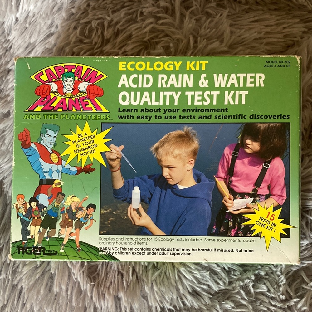Vintage 1991 Ecology Acid Rain & Water Test Kit 15 tests in 1, for kids science